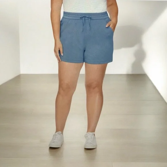 NEW Buffalo David Bitton Women's High-rise Soft Lux Short Size Large Blue - Picture 2 of 9